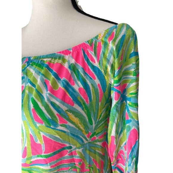 Lilly Pulitzer Girls Mini Enna Dress Royal Lime Size Large - Picture 2 of 8